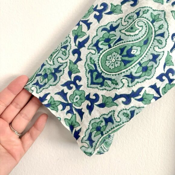 Roberta Roller Rabbit Green Paisley Tunic Top Women’s Size Small Shirt - Picture 5 of 9